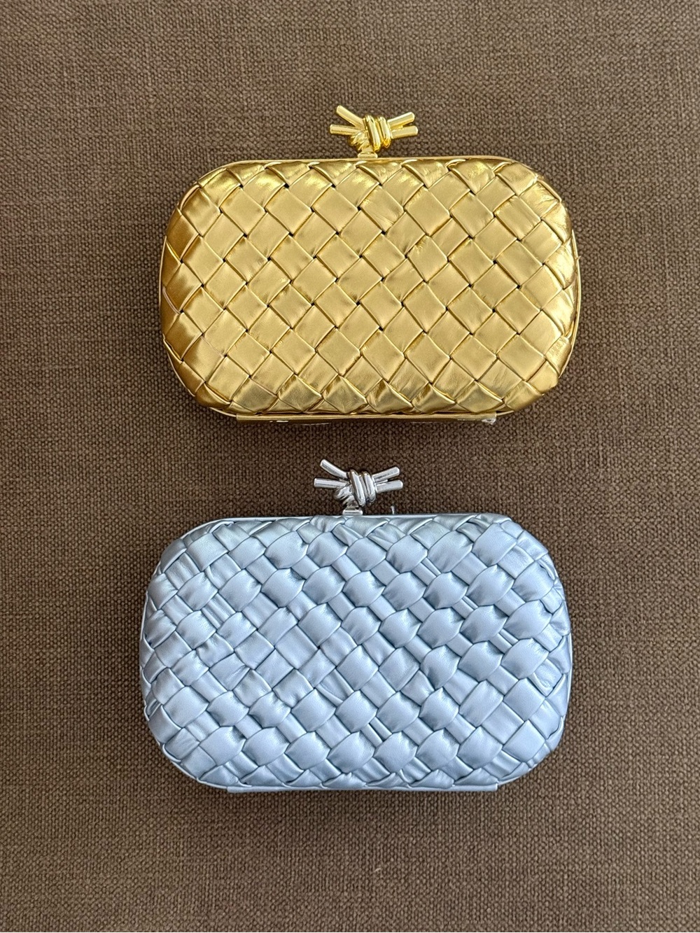 Knot Clutch in Gold